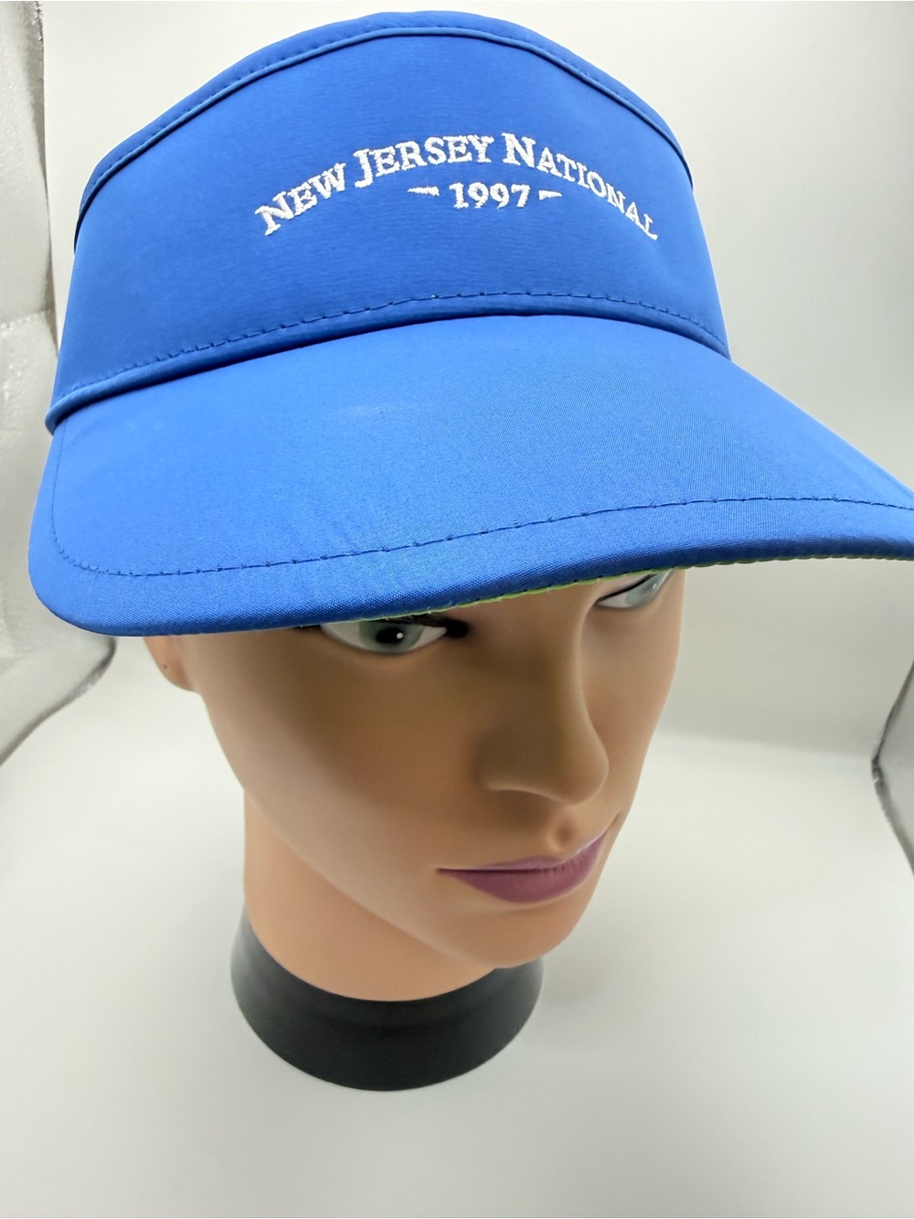 New Jersey National Golf Club 1997 Blue Performance Golf Visor Flawed NWT